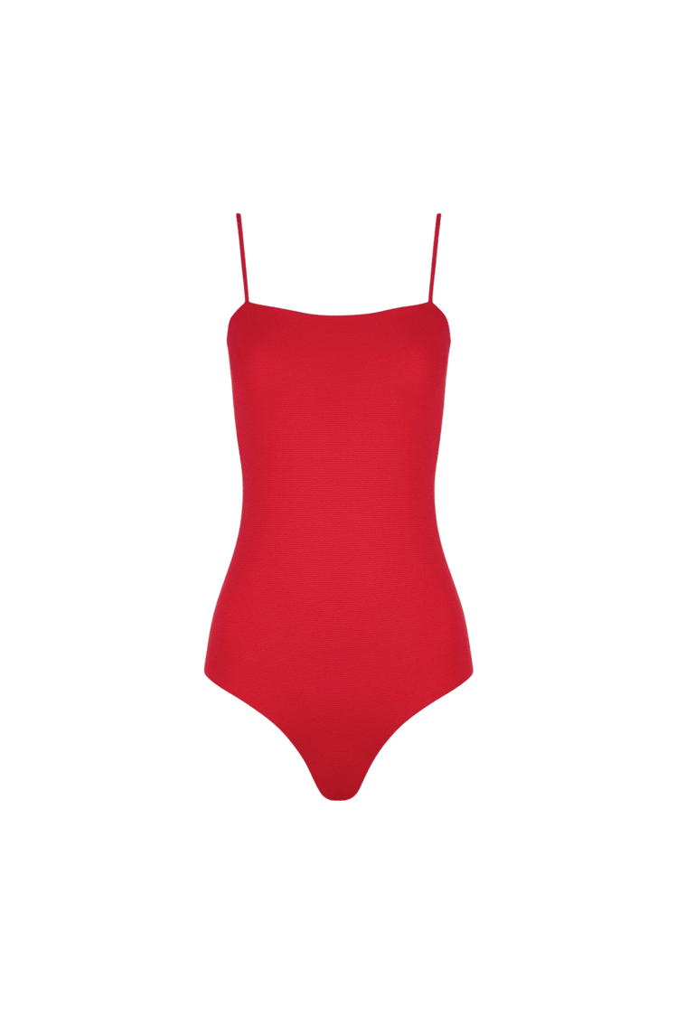 swimwear trends 2022 micro thin straps red one piece