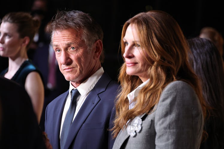 Sean Penn and Julia Roberts attend the GASLIT World Premiere on April 18, 2022 in New York City.