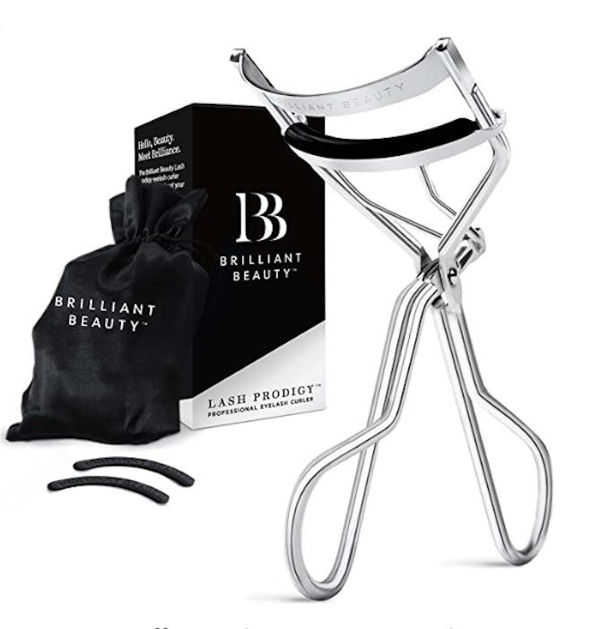 Brilliant Beauty Eyelash Curler with Satin Bag and Refill Pads