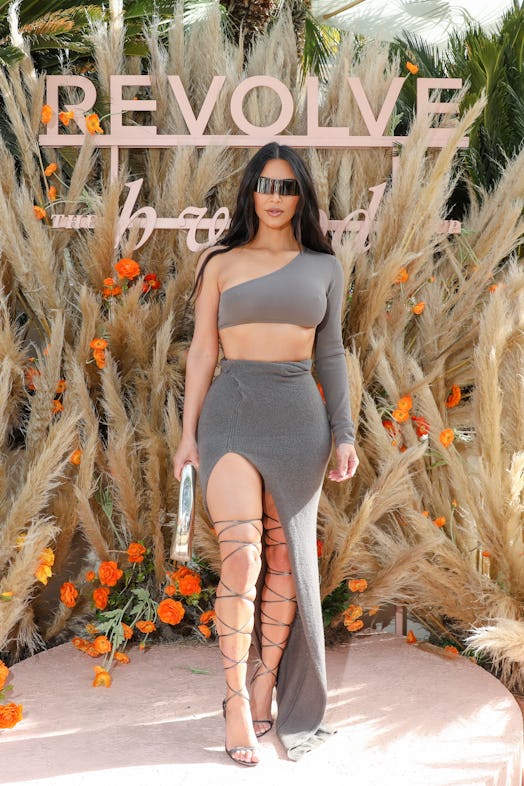 kim kardashian, coperni bag, glass bag, revolve festival, coachella 2022