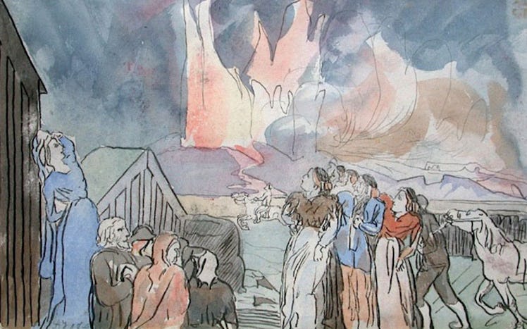 A painting of the Laki volcano erupting by Ásgrímur Jónsson (1876-1958).