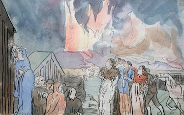 A painting of the Laki volcano erupting by Ásgrímur Jónsson (1876-1958).