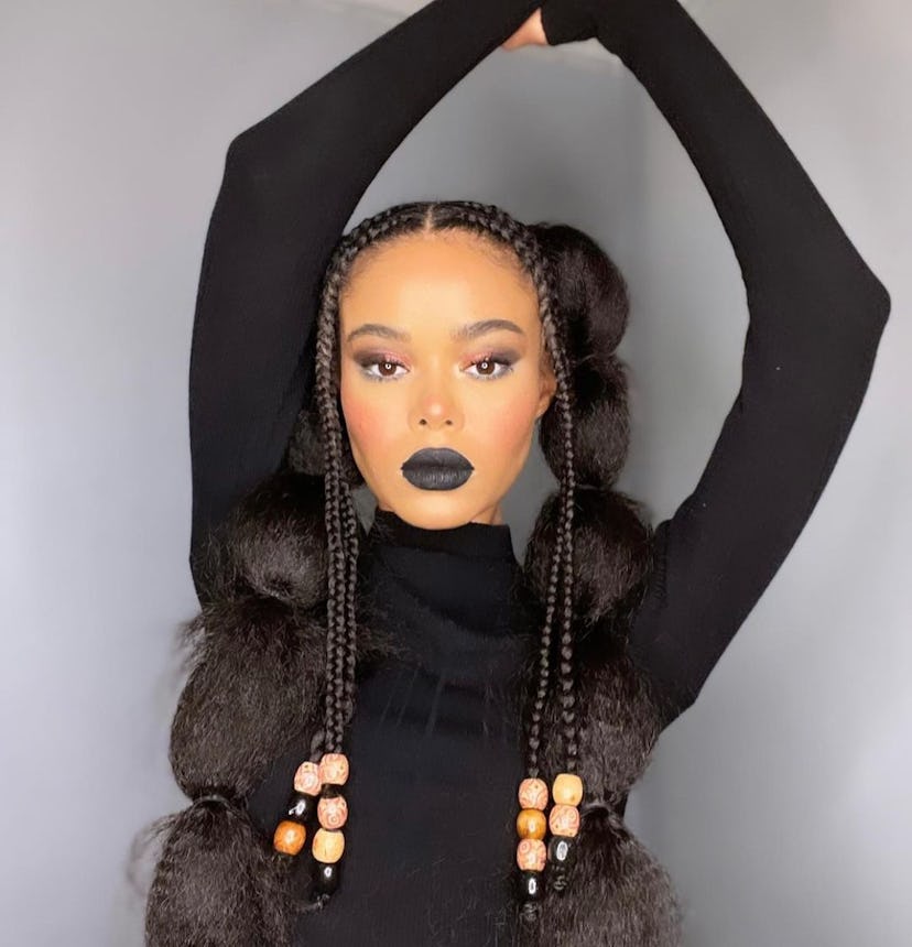 e girl aesthetic bubble braids braided tendrils