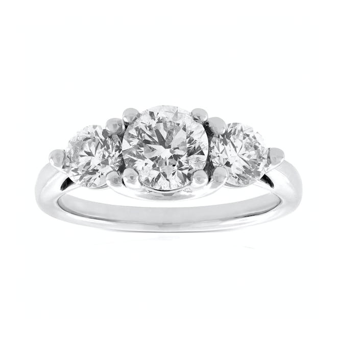 Ikuma Canadian 3-Stone Diamond Engagement Ring In 14K White Gold