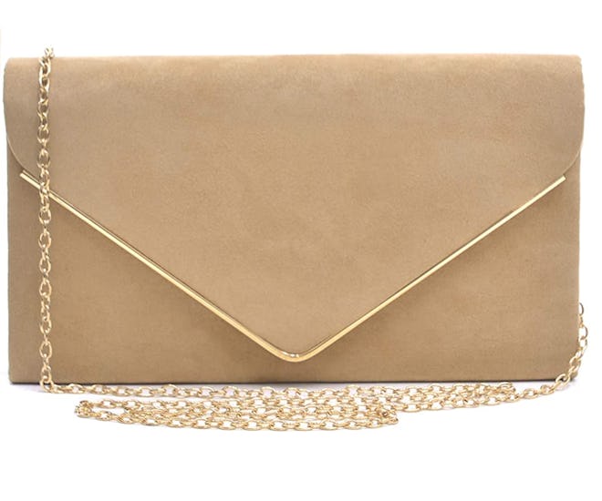 best suede clutch for wedding guests