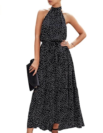 PRETTYGARDEN Halter Neck Maxi Dress