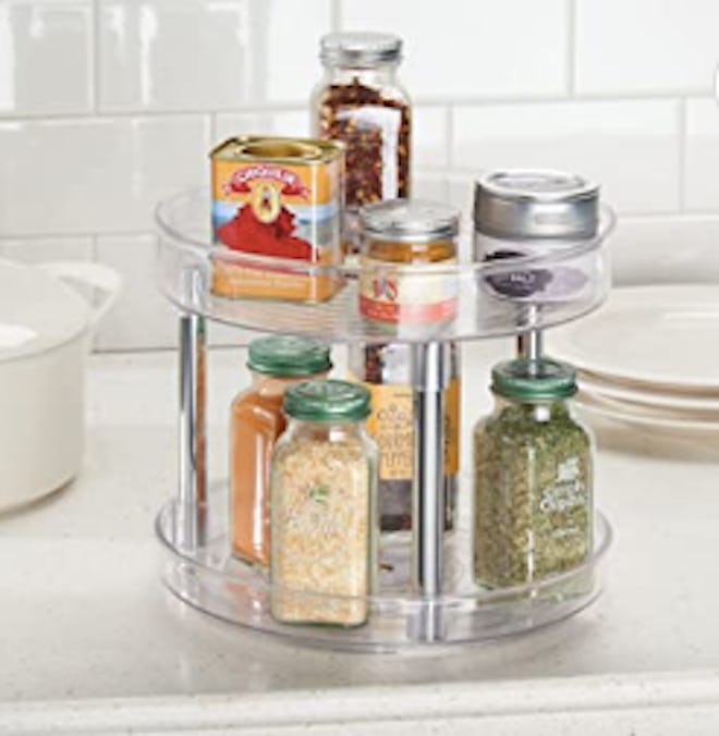 Tiered Lazy Susan turntable for storing spices
