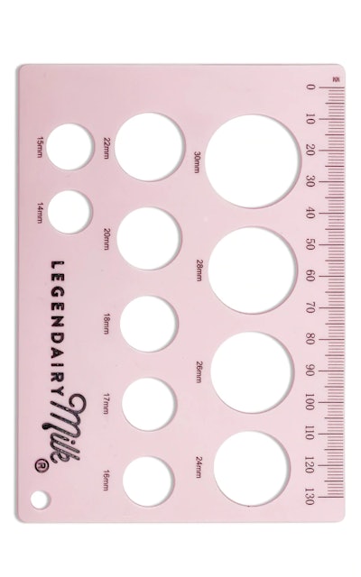 pink silicone nipple ruler for pumping