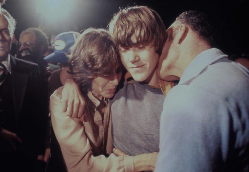 Image of Steven Stayner reuniting with his family in Hulu's 'Captive Audience.'
