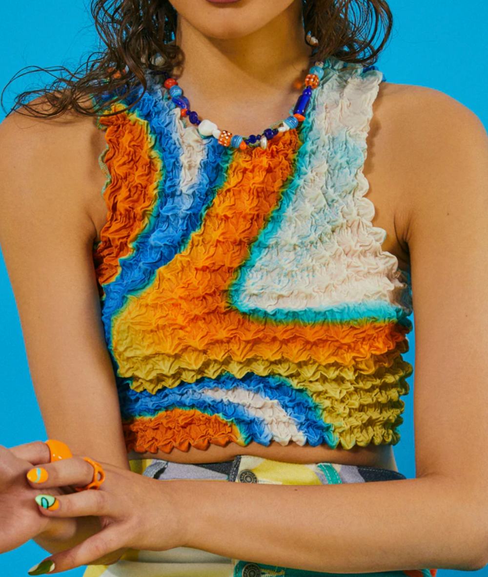 Popcorn Orange Marble Top