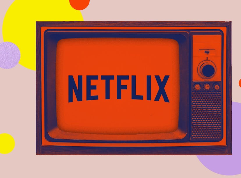 The Netflix logo on a TV