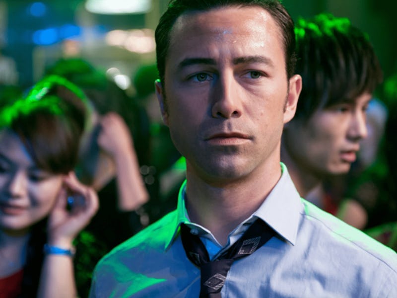 Closeup of the protagonist of Looper Joseph Gordon-Levitt