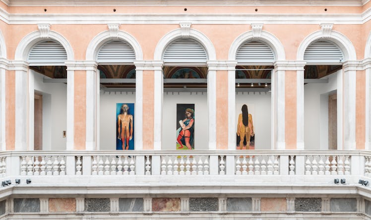 Marlene Dumas paintings at the Palazzo Grassi in venice