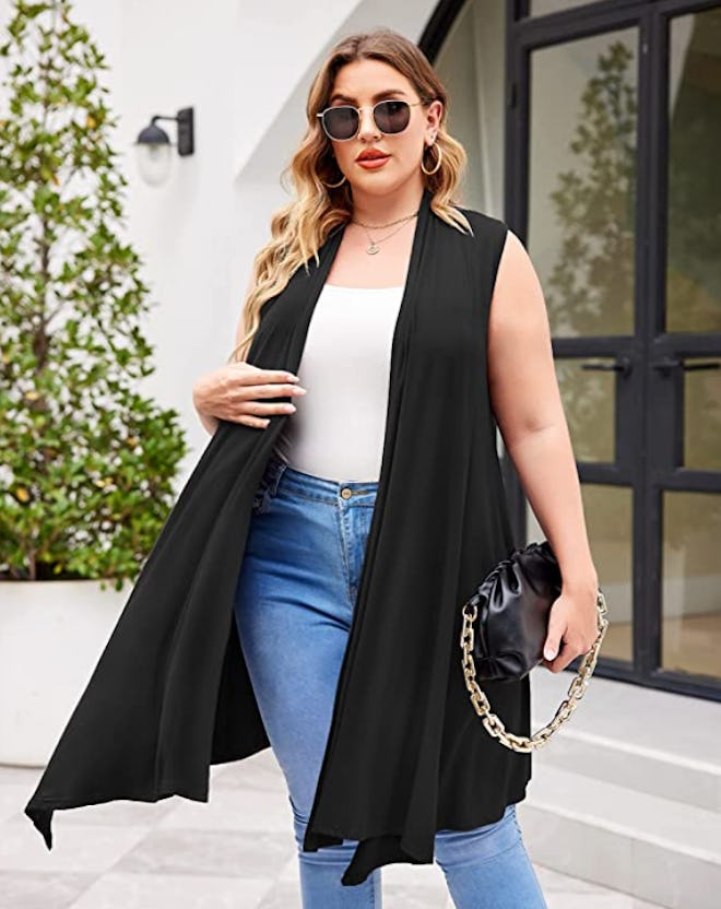 IN’VOLAND Sleeveless Cardigan Duster