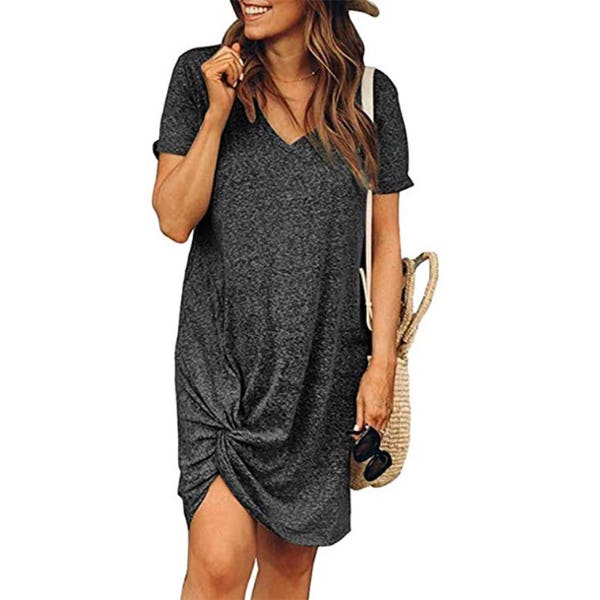 Locryz Twist Knot T-Shirt Dress