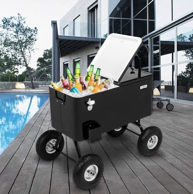 VINGLI Wagon Rolling Cooler Ice Chest 