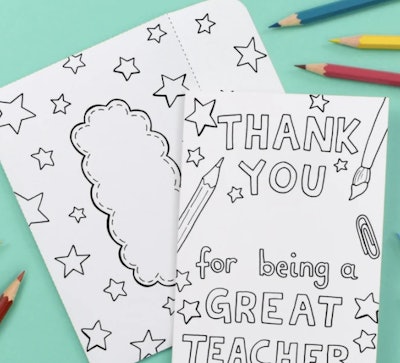 hfcSupplies Thank You For Being A Great Teacher Colour in Card and Envelope is a great teacher appre...