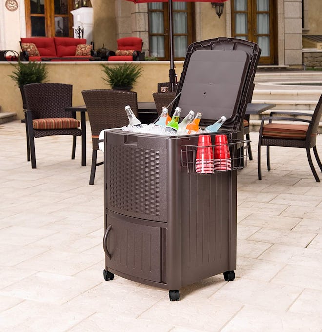 Suncast Resin Wicker-Look Outdoor Patio Cooler