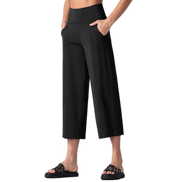 THE GYM PEOPLE Wide Leg Capri Pants