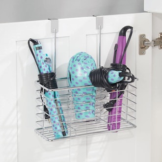 mDesign Over Cabinet Hair Styling Tool Organizer