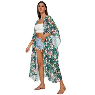 SweatyRocks Flowy Kimono