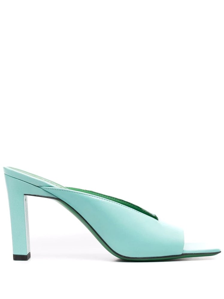 shoes to wear with baggy jeans wandler aqua square toe heels 
