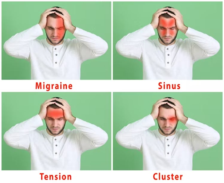 Where you experience the pain can be some clue as to what type of headache you have.