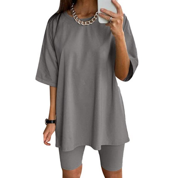 Glamaker Oversized T-Shirt and Bike Shorts Set