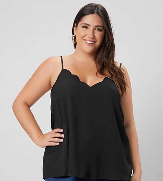 Romwe Lace Criss Cross Tank Top