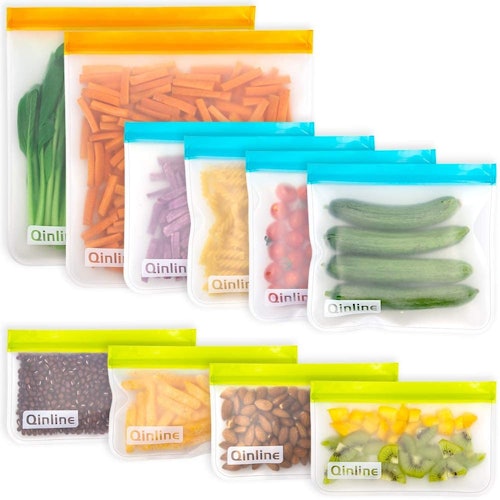Qinline Reusable Food Storage Bags (10-Pack)
