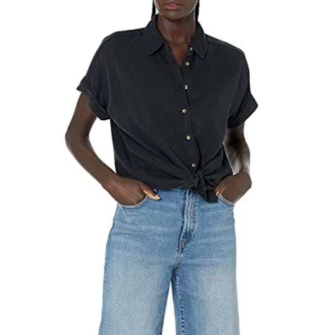 Daily Ritual Oversized Tencel Short Sleeve Shirt