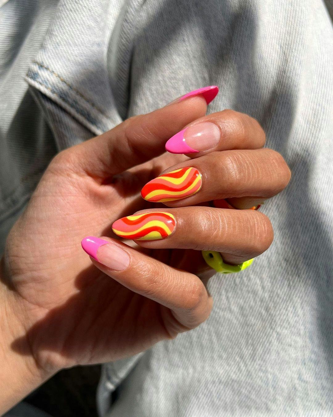 sunset nails