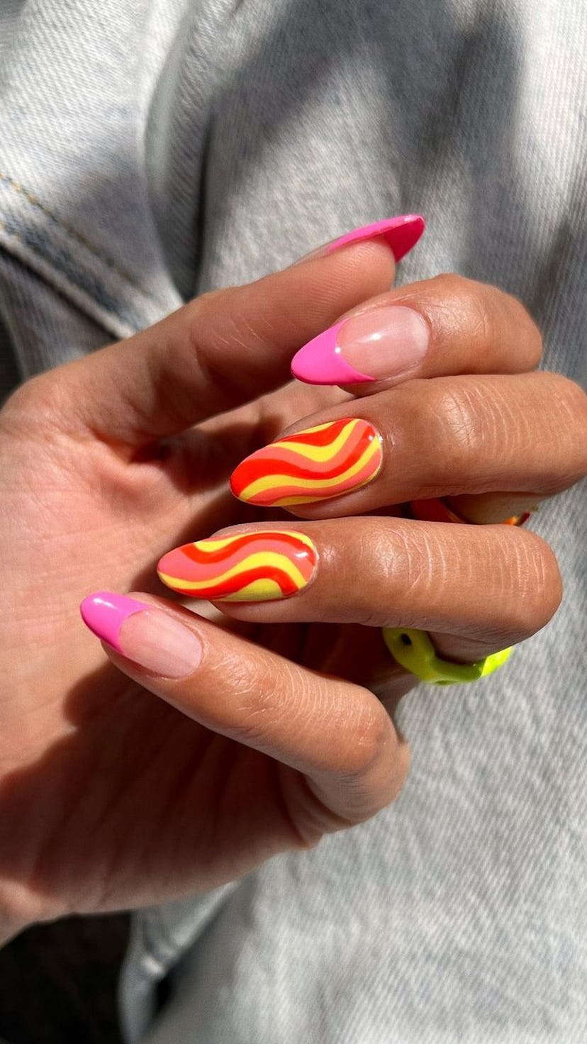 sunset nails