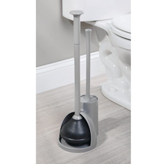 mDesign Compact Toilet Brush and Plunger Set