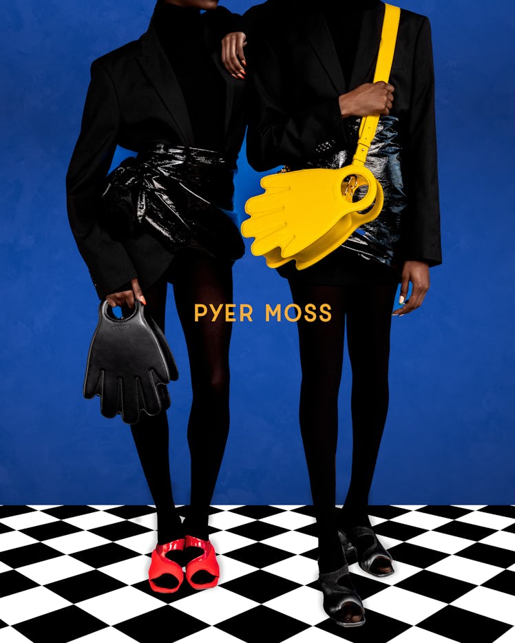 Handbags and shoes by Pyer Moss
