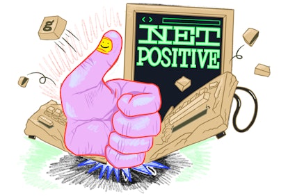 Net positive logo.