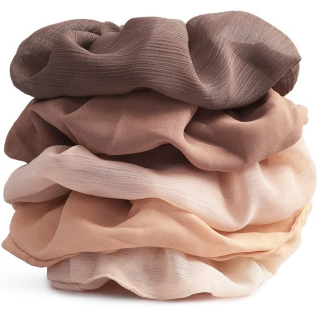 Kitsch Crepe Scrunchies (5-Pack)