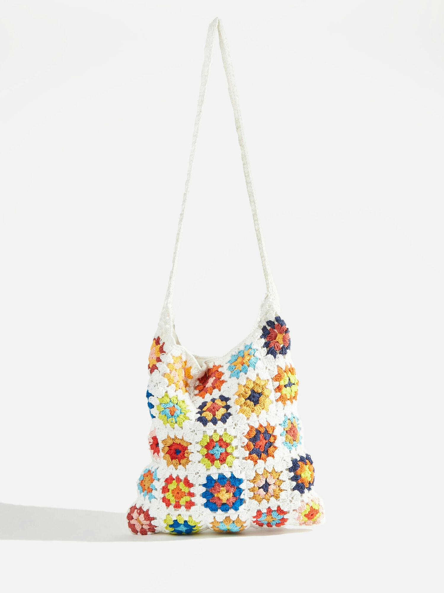 Patchwork Crochet Tote Bag