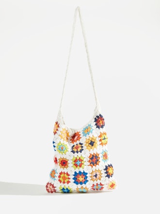 Patchwork Crochet Tote Bag