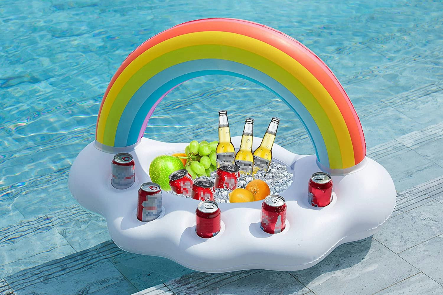 Jasonwell Inflatable Rainbow Cloud Drink Holder