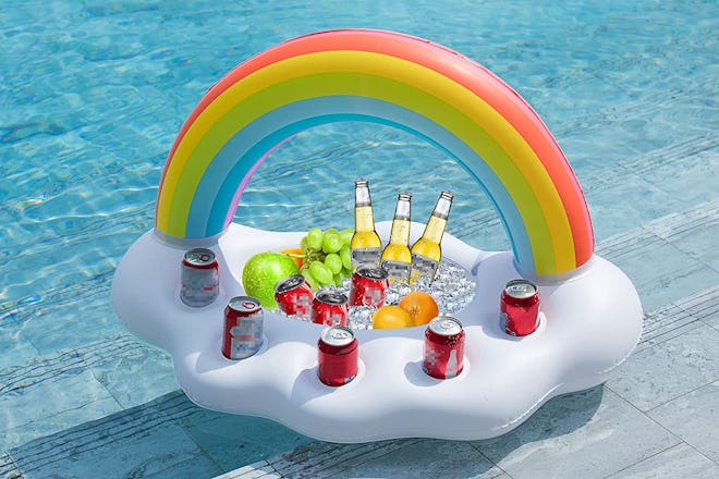 Jasonwell Inflatable Rainbow Cloud Drink Holder