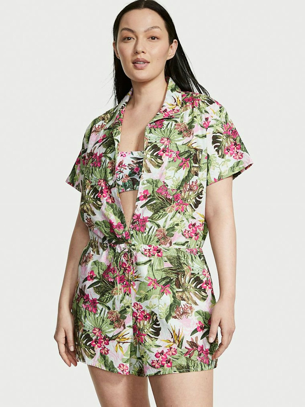 Linen Cover-Up Romper