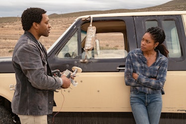 Faraday (Chiwetel Ejiofor) tries to convince Justin Falls (Naomie Harris) that he means her no harm....