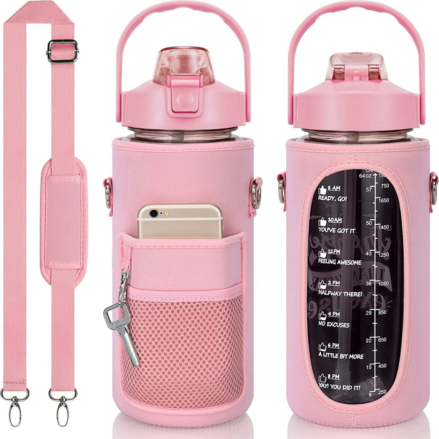 Fimibuke Half Gallon Water Bottle with Sleeve