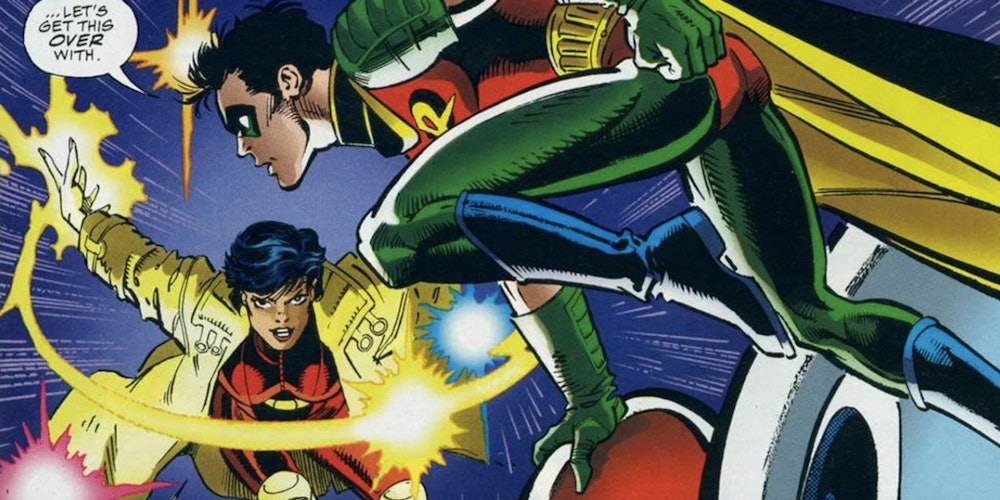 Robin and Jubilee in DC vs. Marvel.