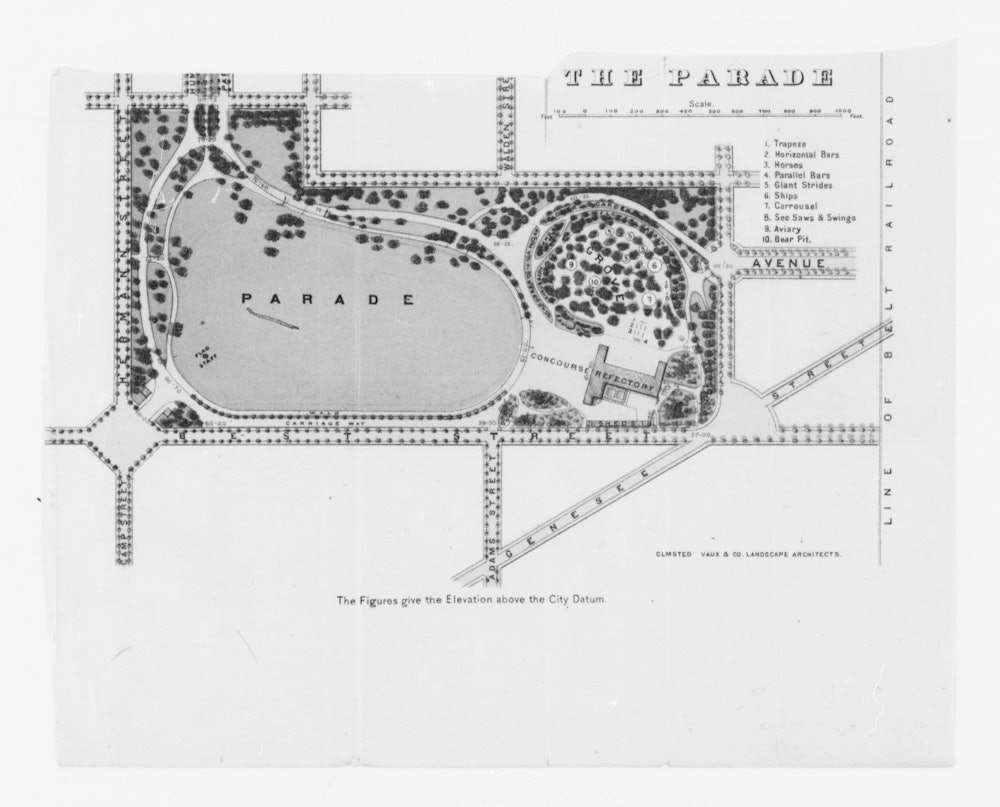 An Olmsted drawing for a park in Buffalo, New York.