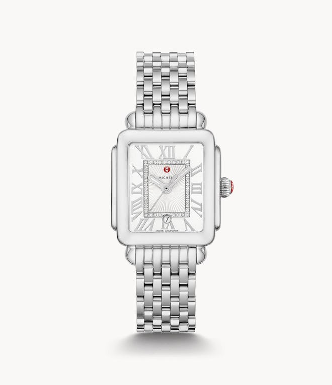 Michele Deco Madison Mid Stainless Steel Diamond Dial Watch makes a great Mother's Day gift