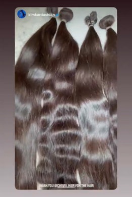 Kim Kardashian has shared photos of hair extensions from Violet Teriti to her Instagram in the past.