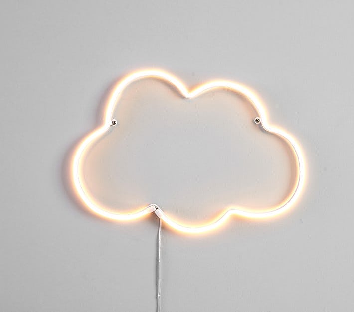 Pottery Barn Kids cloud neon LED sign