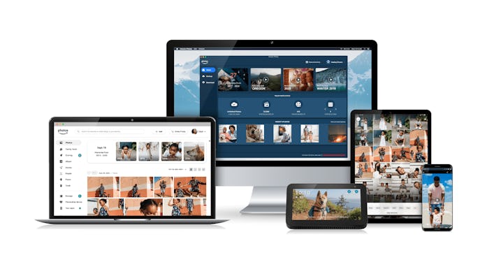 Amazon Photos open on multiple devices.